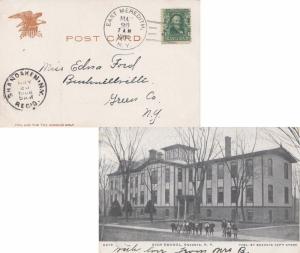 United States York East Meredith 1906 doane 2/4  PPC (High School, Oneonta, N...