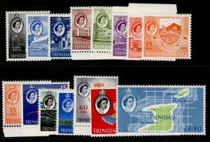 TRINIDAD & TOBAGO QEII SG284-297, complete set, VLH MINT. Cat £50. 