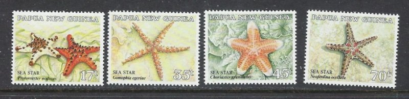 Papua New Guinea 682-85 MNH 1987 Starfish (ap7326)