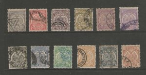 South Africa Transvaal 1885 Sc 123-34 FU