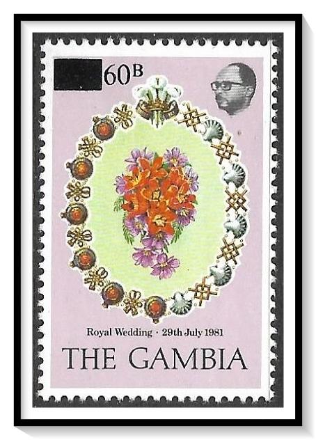 Gambia #439 Royal Wedding Surcharged MNH