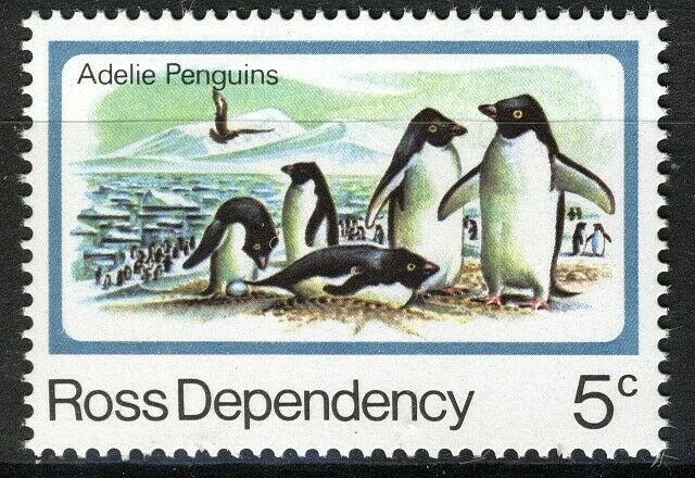 Ross Dependency 1982, Birds, 5c Adelie Penguins VF MNH