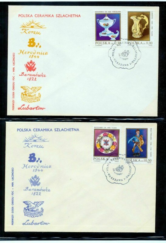 POLAND 1982 Covers FDC Military Sheets Antiques Air(Appx 35)(NT 8266