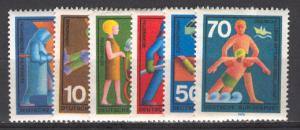 Germany 1970 Scott 1022-27 mnh scv $3.20 Less 70%= $0.96 BIN