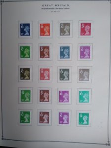 collection on pages Great Britain 1996-97 regional Machins HX: CV $156