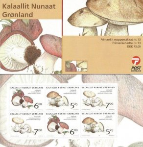 Greenland Grönland Groenland Denmark 2005 Mushrooms full booklet with 6 sets MNH