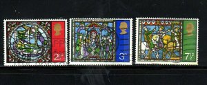 GREAT BRITAIN #661-663 1971 CHRISTMAS F-VF USED c