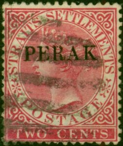 Perak 1891 2c Bright Rose SG19a Fine Used