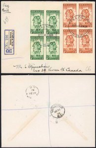 New Zealand SG634/5 Blocks on a registered cover