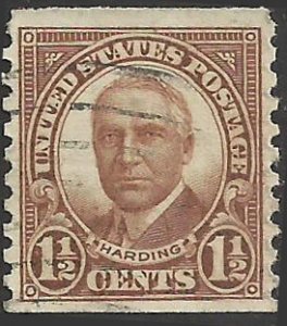 # 686 Used Brown Warren G. Harding