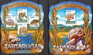 Mozambique 2015 Turtles Sheet + S/S MNH