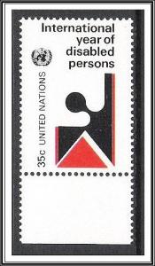 UN New York #345 Year of Disabled MNH