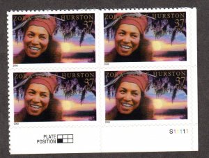 USA. Scott # 3748, MNH, Plate Block. Cat = $ 3.60, Lot 230750 -01