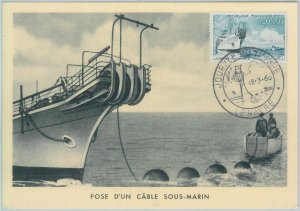 81254 - FRANCE  - Postal History -  MAXIMUM CARD -  Submarine BOATS 1960