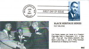 #3501 Roy Wilkins BGC FDC