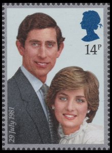 GB 1160 Royal Wedding 14p single (1 stamp) MNH 1981