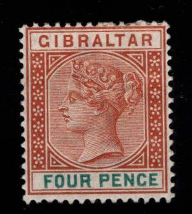 Gibraltar Scott 17, SG 43 MH* 1898 stamp