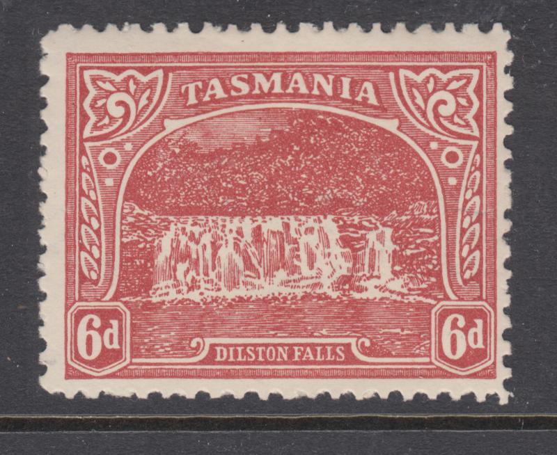 Tasmania Sc 107 MLH. 1905 6p lake typographed Dilston Falls, perf 11, F-VF