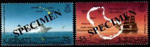 KIRIBATI SG633/4s 2001 TOURISM SPECIMEN MNH