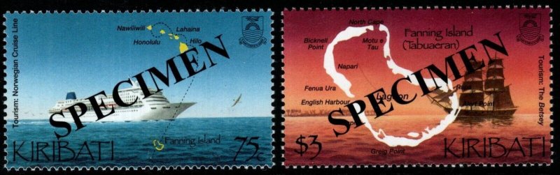 KIRIBATI SG633/4s 2001 TOURISM SPECIMEN MNH