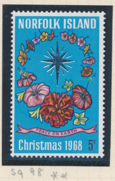 Norfolk Island 1968 1969 SG 98 - 102 MNH,  