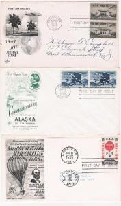 AIRMAIL FDC COLLECTION, ALL W.CACHET