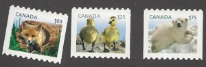 Canada #2430i-32i MNH die cut from booklets set, Baby Wildlife, issued 2011