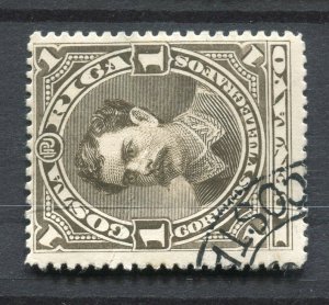 COSTA RICA; 1889 early classic Soto issue fine used 1c. value