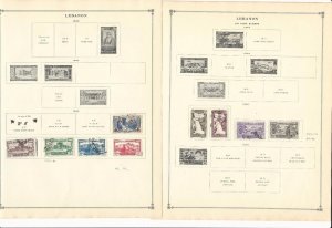 Lebanon Collection 1942 to 1962 on 26 Scott International Pages