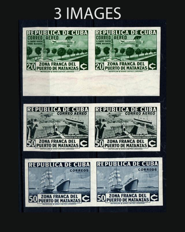 VINTAGE:CUBA 1936 OG NH POF IMPERF PRS,324-31,C18-21,CE1,E8 LOT 1936GG