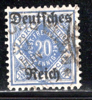 German States Wurttemberg Scott # O62, used, exp h/s, Mi # D55x