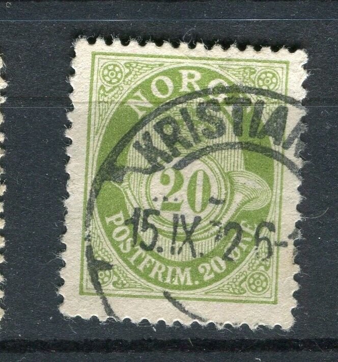 NORWAY; 1890s early classic 'ore' type used Shade of 20ore. + fair Postmark