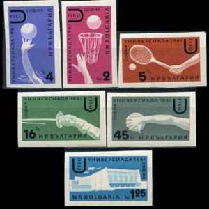 BULGARIA 1961 - Scott# 1157-62 Universaide Imp Set of 6 NH