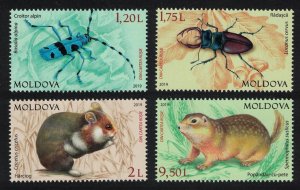 Moldova Beetles Rodents Endangered Animals Fauna 4v 2019 MNH SG#1072-1075