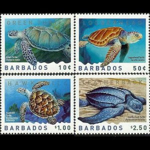 BARBADOS 2007 - Scott# 1131-4 Turtles Set of 4 NH