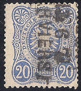 Germany #32 20 PF SUPER Eagle, Ultra, Stamp used F