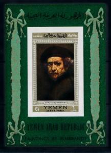 [77614] Yemen YAR 1968 Painting Rembrandt Imperf. Sheet MNH