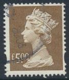 GB QE II Machin - SG Y1803   Used  £5 Brown