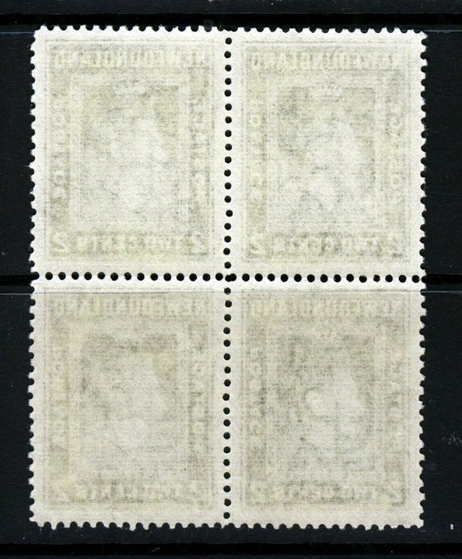 NEWFOUNDLAND CANADA KG VI 1941 2c. Green Line Perf 12½ BLOCK OF FOUR SG 277 MNH