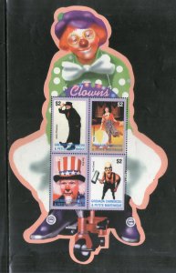 Grenada Grenadines 2003 Circus Performers Clowns Odd Shaped M/s Sc 2472 MNH # 97