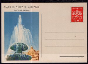 Vatican City MI P13 Postal Card Unused VF