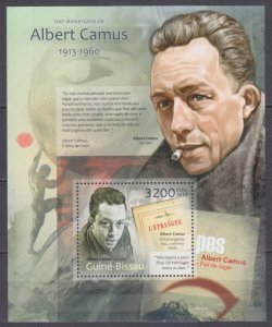 2013 Guinea-Bissau 6471/B1135 100 years of writer Albert Camus 12,00 €