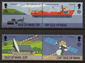 Isle of Man 1988 Europa Ship Satellite VF MNH (363-6)