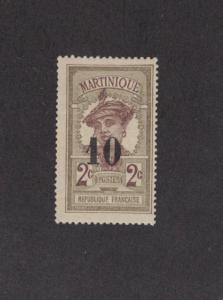Martinique 106 - Martinique Woman. MH. OG. Overprint.   #02 MAR106