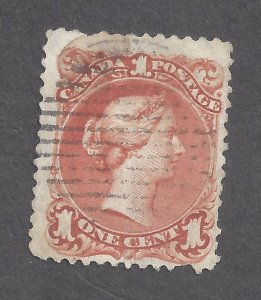 CANADA # 22a USED 1c LARGE QUEEN BOTHWELL WATERMARKED PAPER BS31606