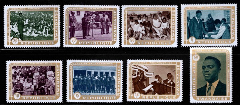 RWANDA Scott 470 -477 MNH** 1972 stamp set