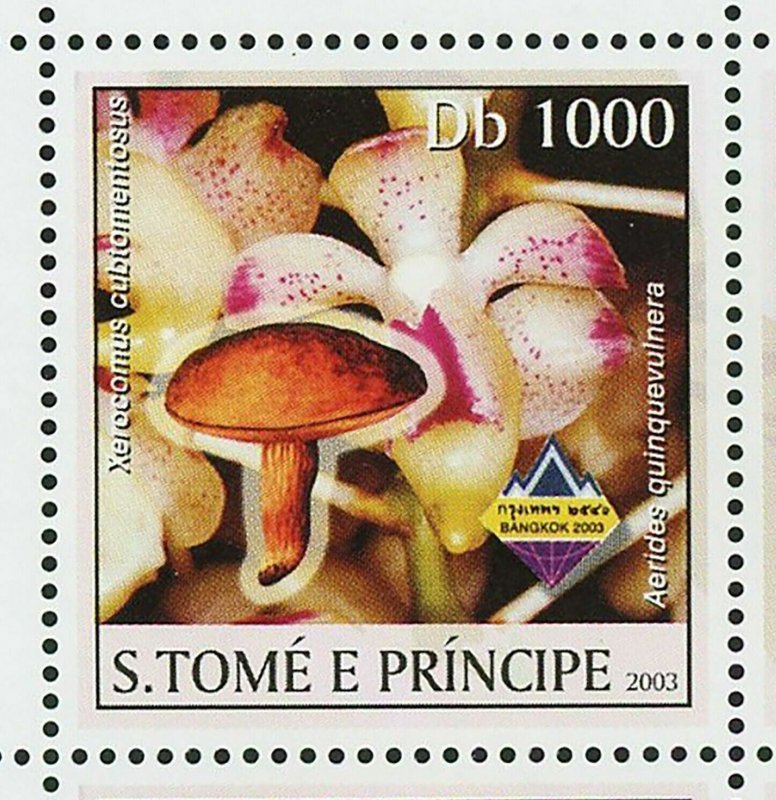 Orchids & Mushrooms Stamp Tylopilus Felleus Suillus Placidus S/S MNH #1995-2000 