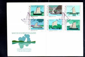 PORTUGAL #1488-1493  1981  SAILING VESSELS    MINT  FDC  (B)