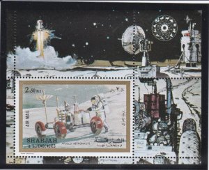 Sharjah MIBlock111A, Lunar Rover, Souvenir Sheet. Mint NH