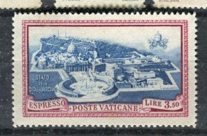 VATICAN; 1945 early Express issue fine Mint hinged 3.50L. value